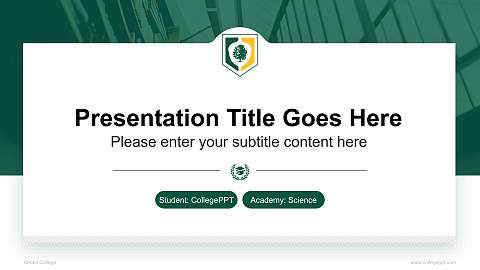 Keuka College National Scholarship Defense PPT Template