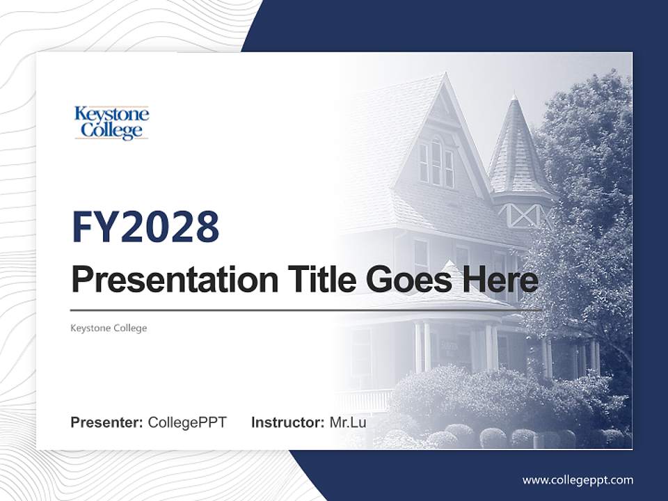 Keystone College Academic Presentation/Research Findings Report PPT Template4:3 ratio PPT effect preview image5