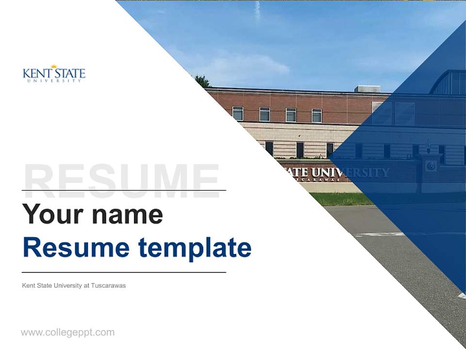 Kent State University at Tuscarawas Resume PPT Template4:3 ratio PPT effect preview image5