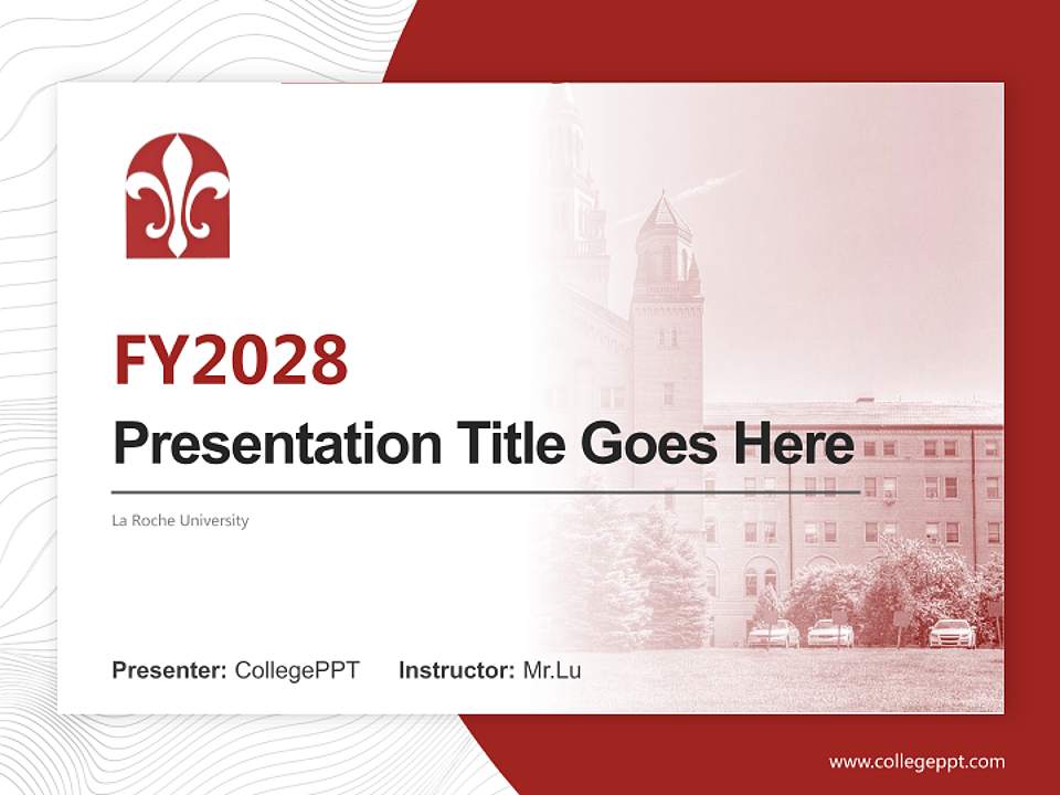 La Roche University Academic Presentation/Research Findings Report PPT Template4:3 ratio PPT effect preview image5