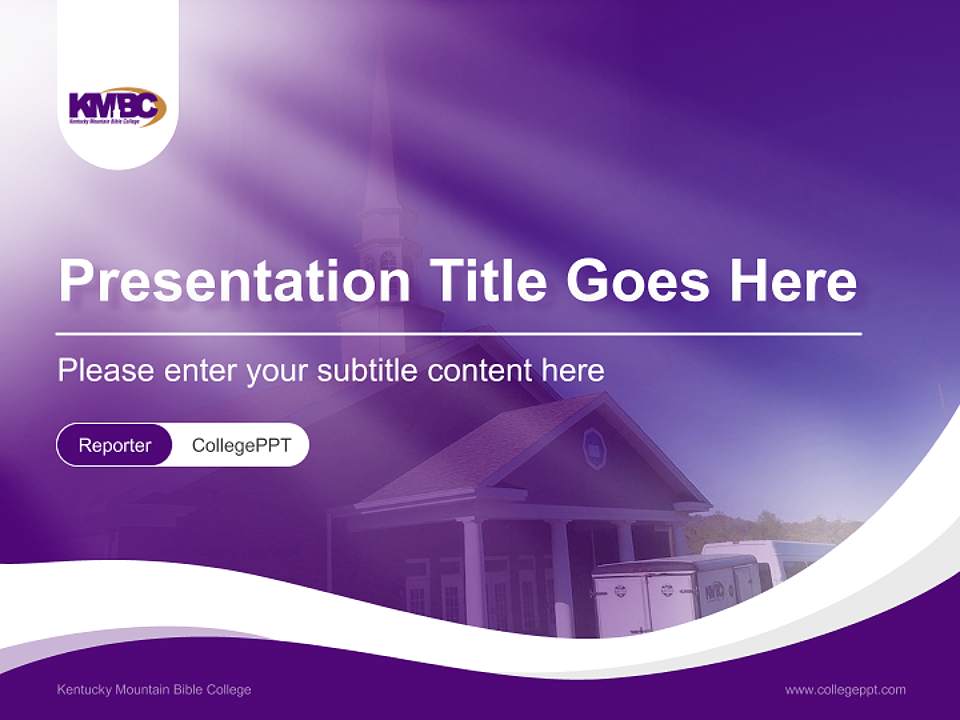 Kentucky Mountain Bible College Lecture Sharing and Networking Event PPT Template4:3 ratio PPT effect preview image4