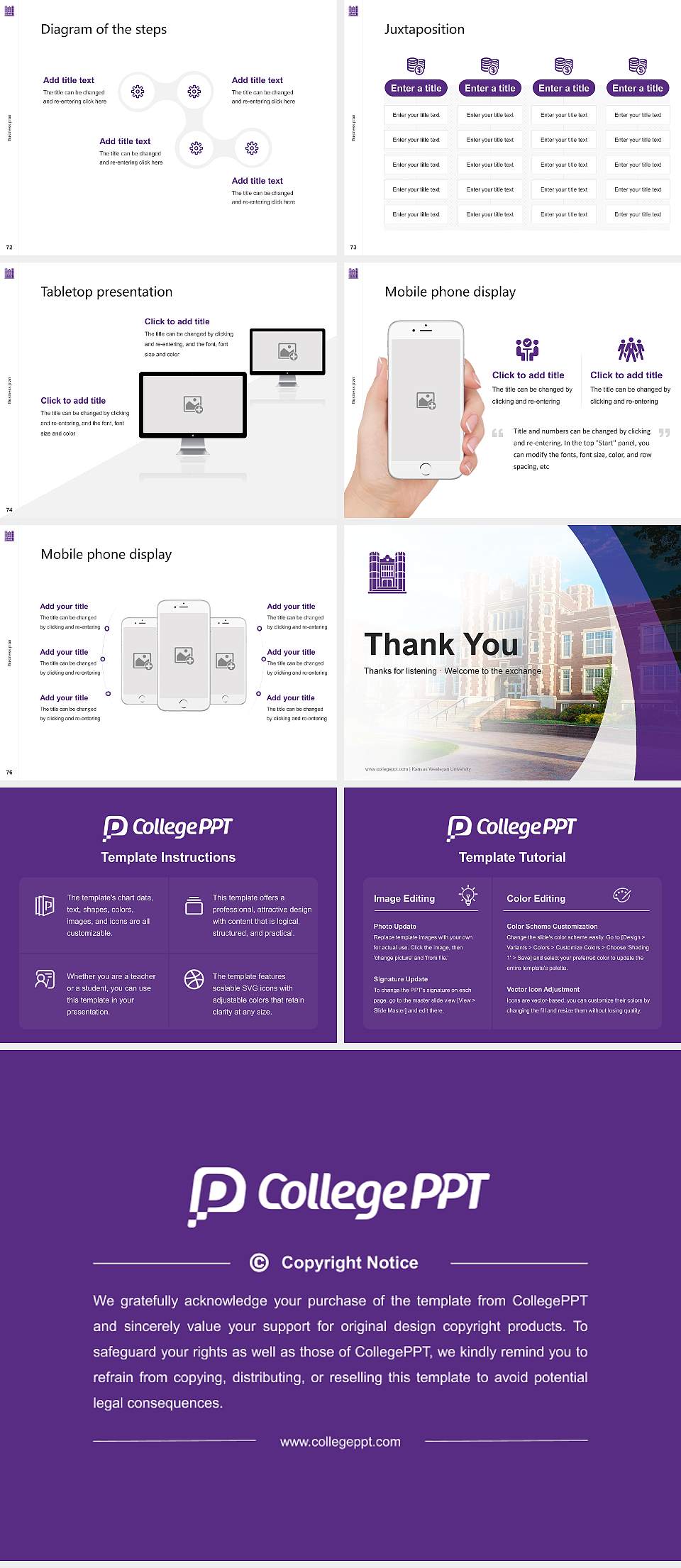 Kansas Wesleyan University Competition/Entrepreneurship Contest PPT Template4:3 ratio PPT effect preview image9