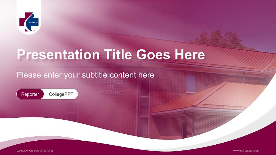 Lakeview College of Nursing Lecture Sharing and Networking Event PPT Template16:9 ratio PPT effect preview image