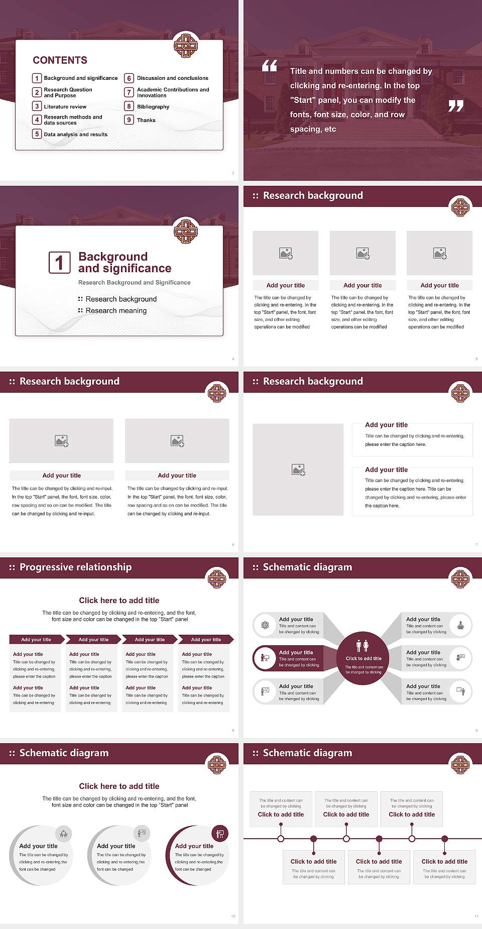 Iona College Graduation Thesis Defense PPT Template4:3 ratio PPT effect preview image2