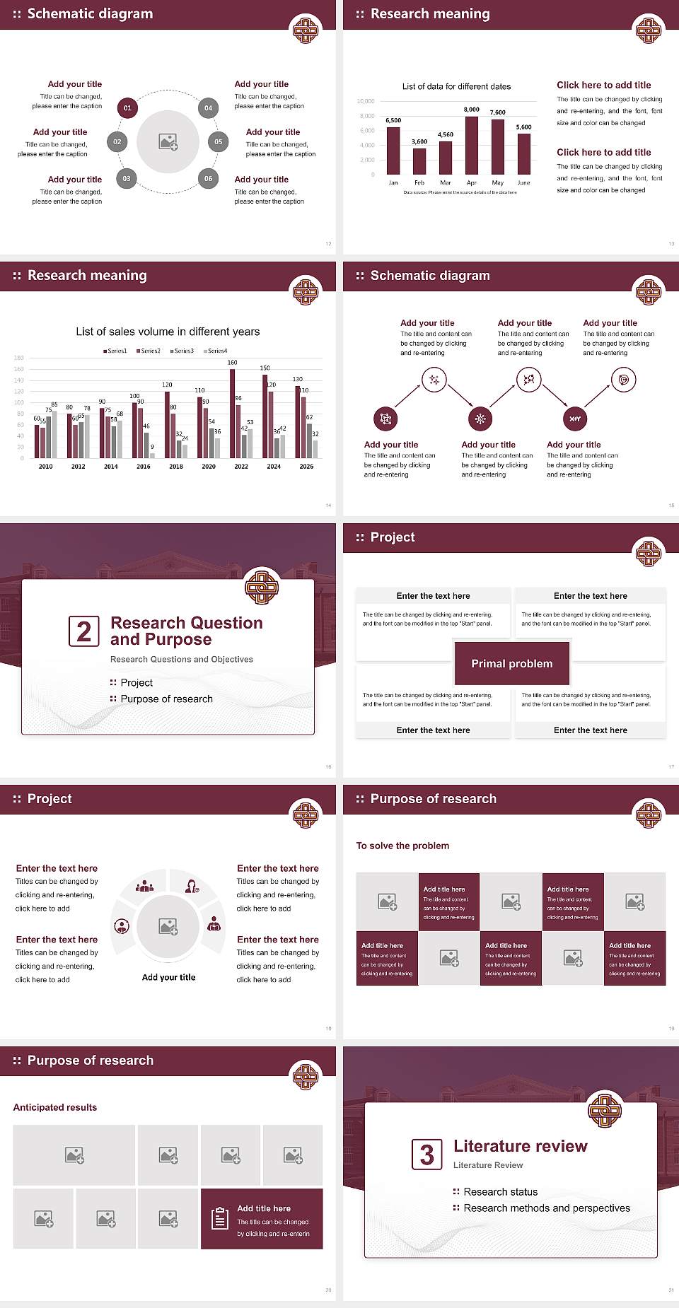 Iona College Graduation Thesis Defense PPT Template4:3 ratio PPT effect preview image3