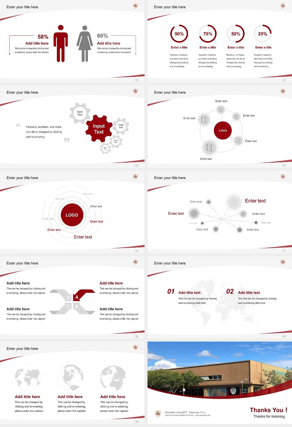 John Paul the Great Catholic University Course/Courseware Creation PPT Template16:9 ratio PPT effect preview image4