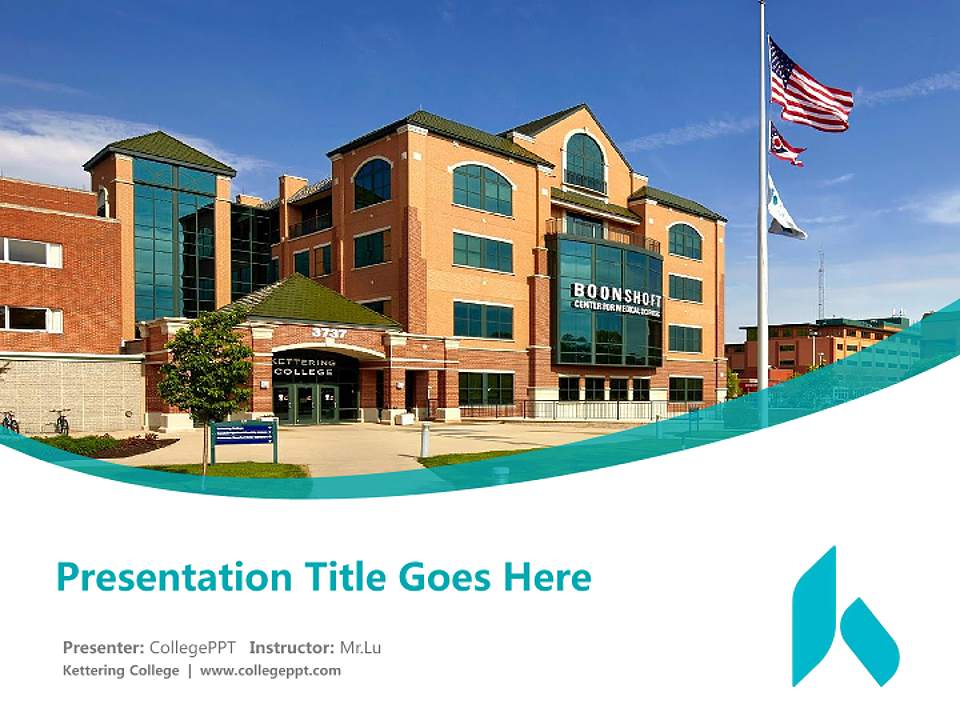 Kettering College Course/Courseware Creation PPT Template4:3 ratio PPT effect preview image5