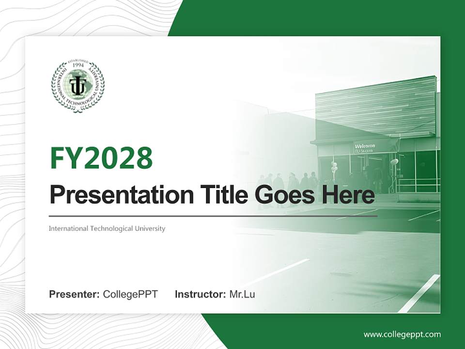 International Technological University Academic Presentation/Research Findings Report PPT Template4:3 ratio PPT effect preview image5