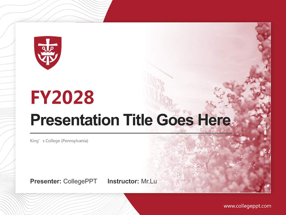 King’s College (Pennsylvania) Academic Presentation/Research Findings Report PPT Template4:3 ratio PPT effect preview image5