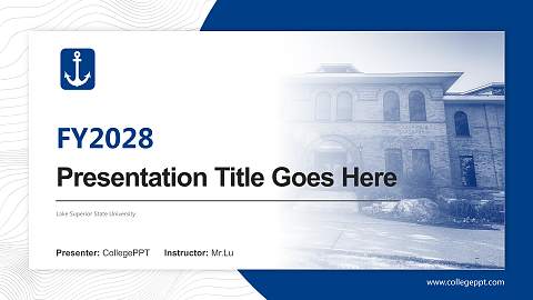 Lake Superior State University Academic Presentation/Research Findings Report PPT Template
