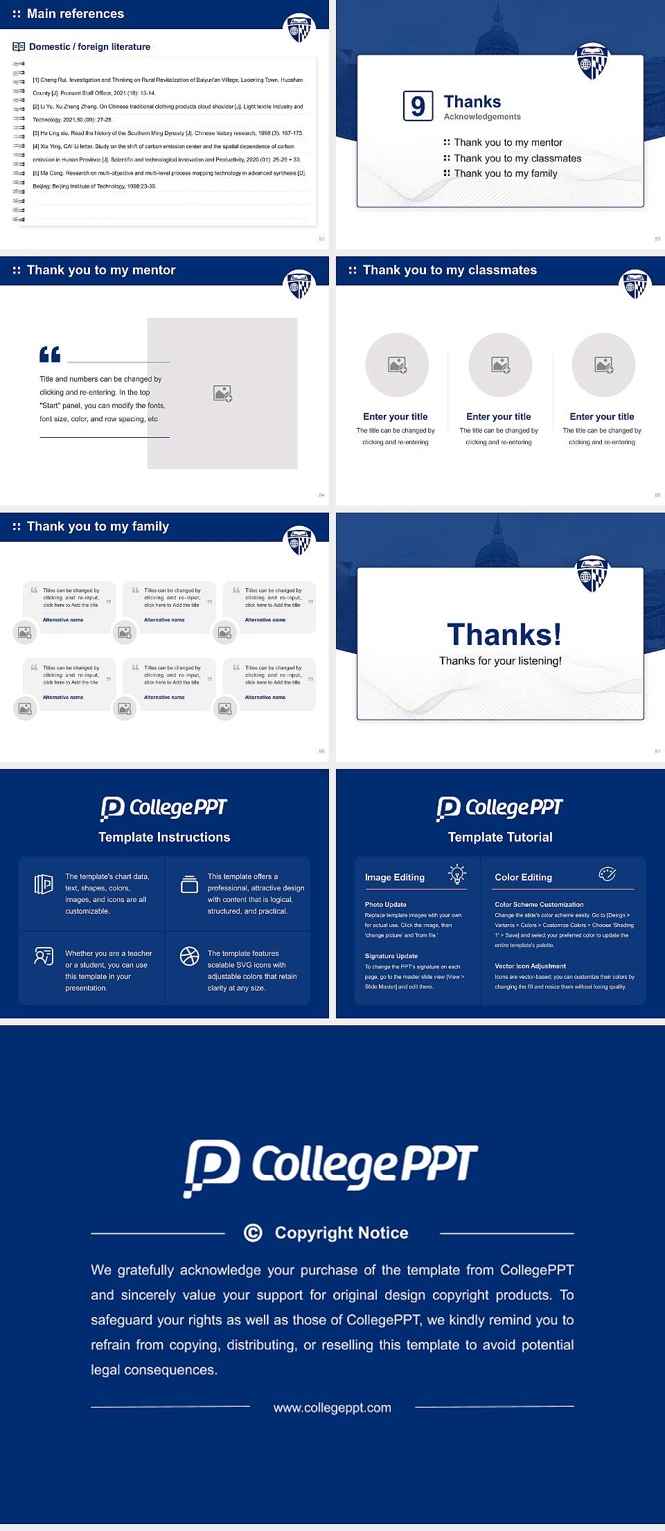 Johns Hopkins University Graduation Thesis Defense PPT Template4:3 ratio PPT effect preview image7
