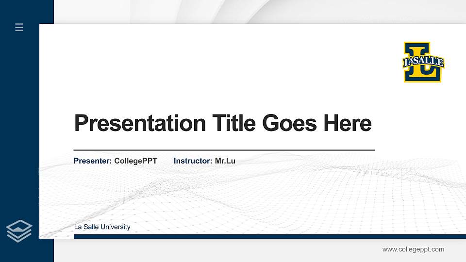 La Salle University Thesis Proposal/Graduation Defense PPT Template16:9 ratio PPT effect preview image