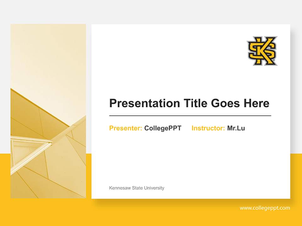 Kennesaw State University General Purpose PPT Template4:3 ratio PPT effect preview image6