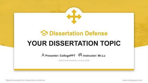 John Carroll University Graduation Thesis Defense PPT Template