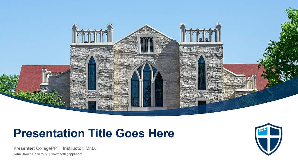 John Brown University Course/Courseware Creation PPT Template16:9 ratio PPT effect preview image
