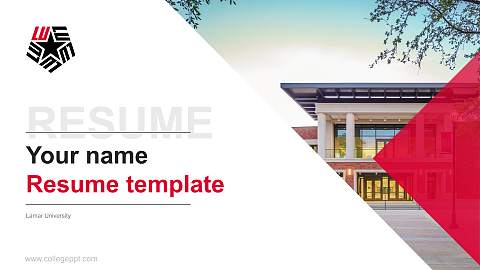 Lamar University Resume PPT Template