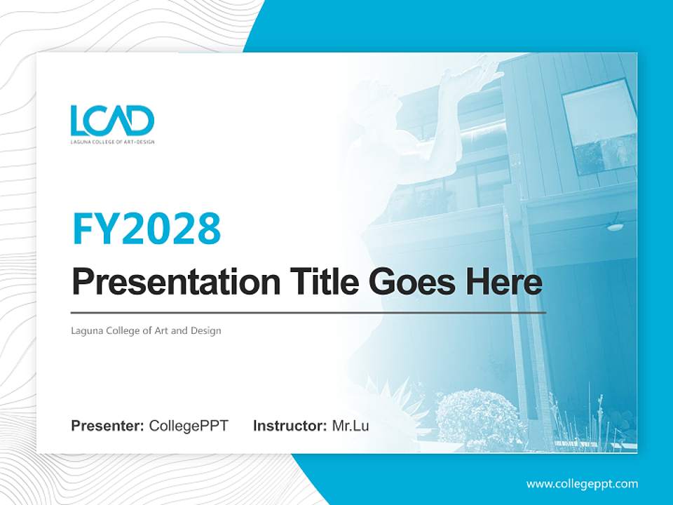 Laguna College of Art and Design Academic Presentation/Research Findings Report PPT Template4:3 ratio PPT effect preview image5