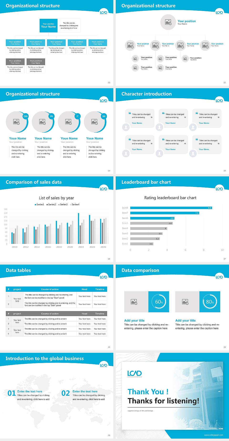 Laguna College of Art and Design Academic Presentation/Research Findings Report PPT Template4:3 ratio PPT effect preview image4