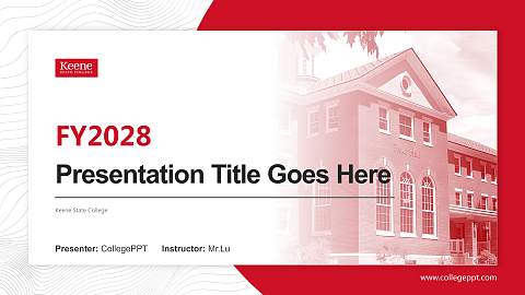 Keene State College Academic Presentation/Research Findings Report PPT Template