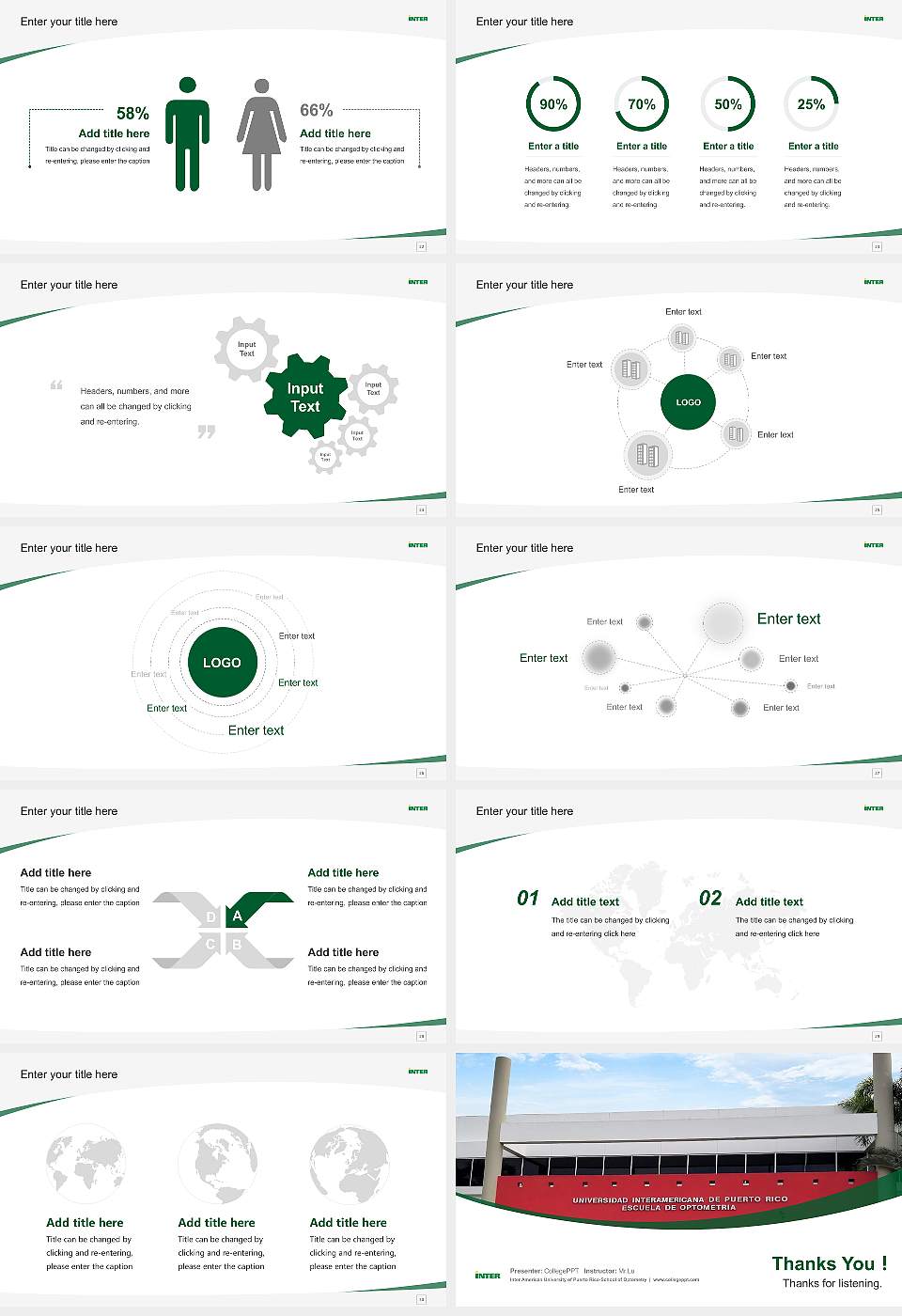Inter American University of Puerto Rico-School of Optometry Course/Courseware Creation PPT Template16:9 ratio PPT effect preview image4