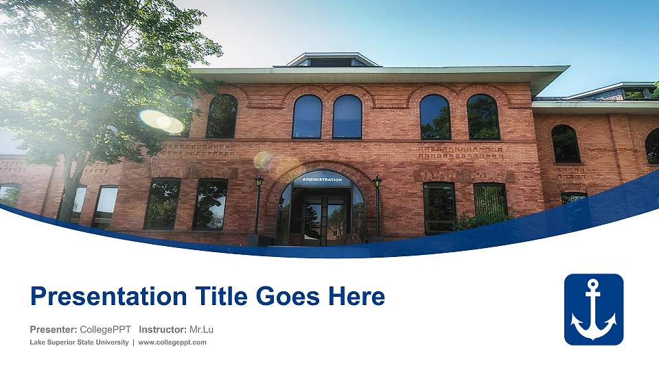 Lake Superior State University Course/Courseware Creation PPT Template16:9 ratio PPT effect preview image