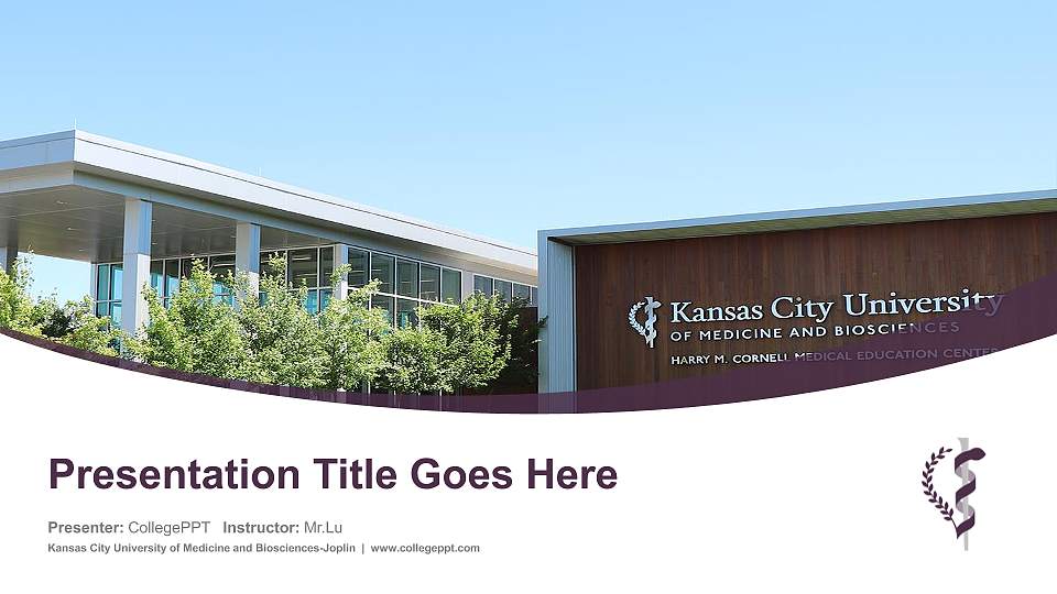 Kansas City University of Medicine and Biosciences-Joplin Course/Courseware Creation PPT Template16:9 ratio PPT effect preview image