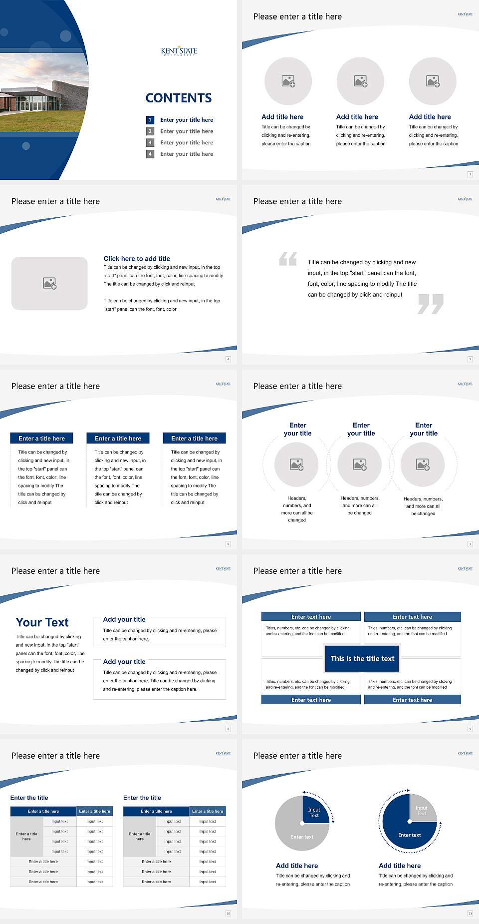 Kent State University at Trumbull Course/Courseware Creation PPT Template4:3 ratio PPT effect preview image2