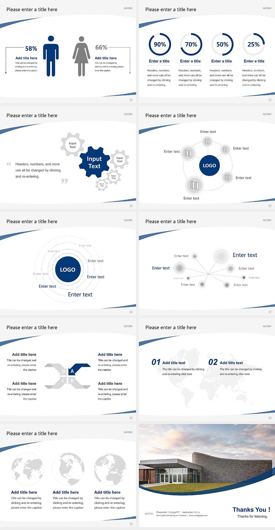 Kent State University at Trumbull Course/Courseware Creation PPT Template4:3 ratio PPT effect preview image4
