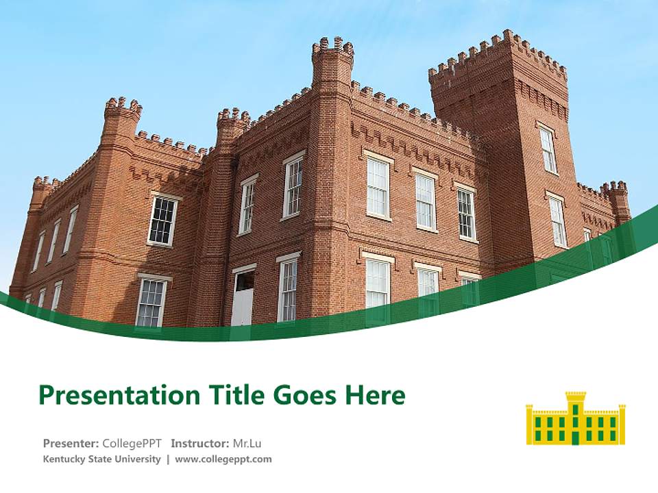 Kentucky State University Course/Courseware Creation PPT Template4:3 ratio PPT effect preview image5