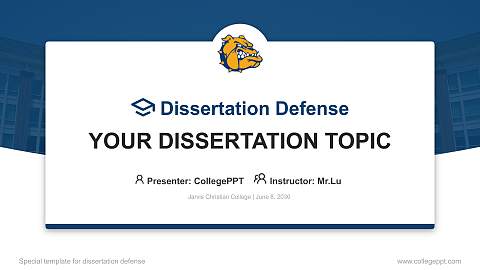 Jarvis Christian College Graduation Thesis Defense PPT Template
