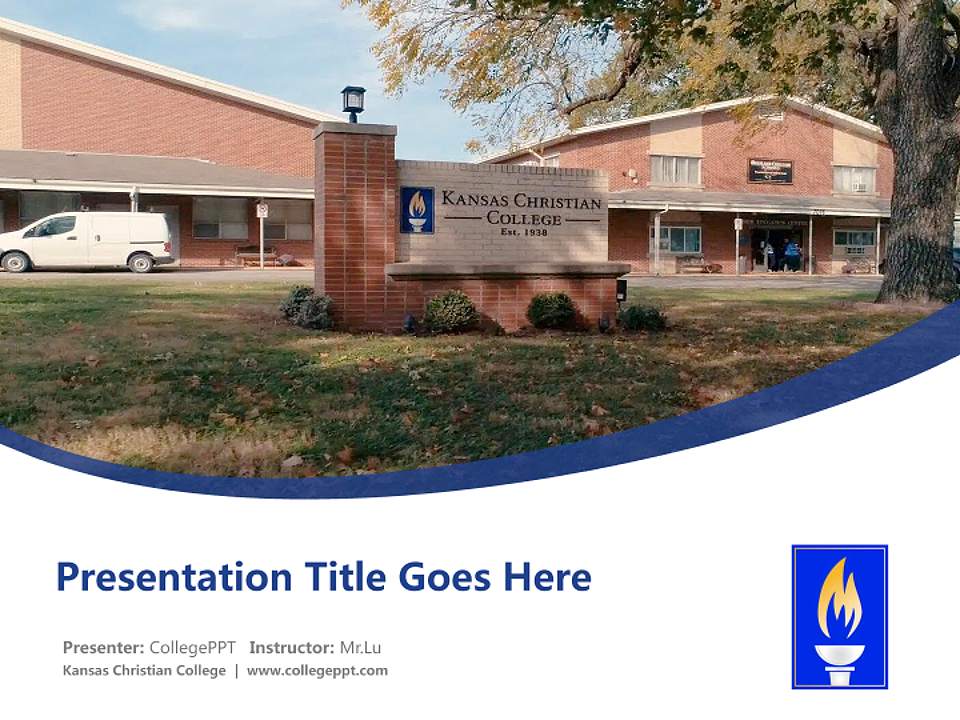 Kansas Christian College Course/Courseware Creation PPT Template4:3 ratio PPT effect preview image5