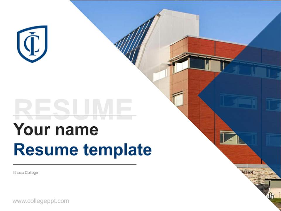 Ithaca College Resume PPT Template4:3 ratio PPT effect preview image5