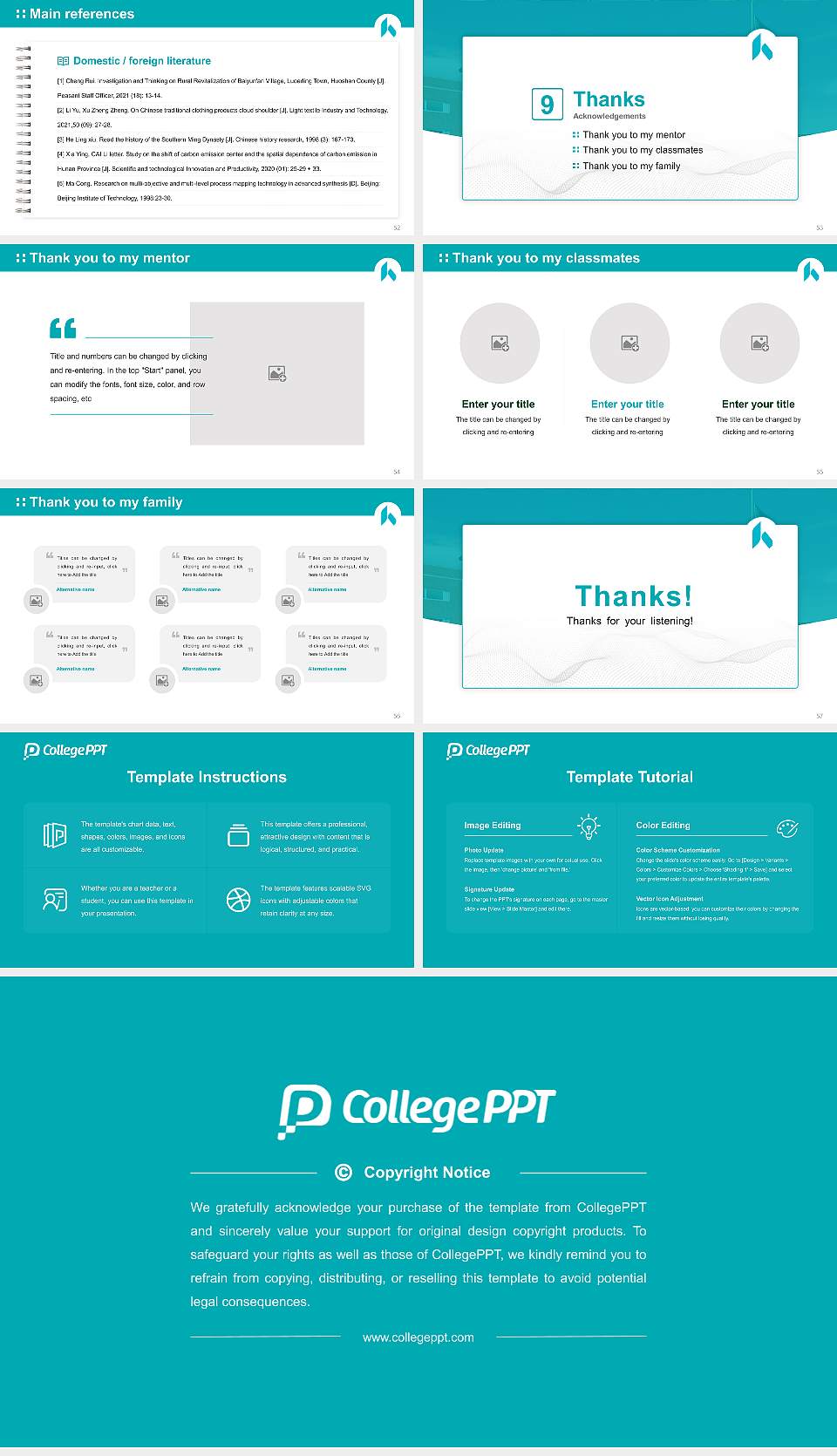 Kettering College Graduation Thesis Defense PPT Template16:9 ratio PPT effect preview image7