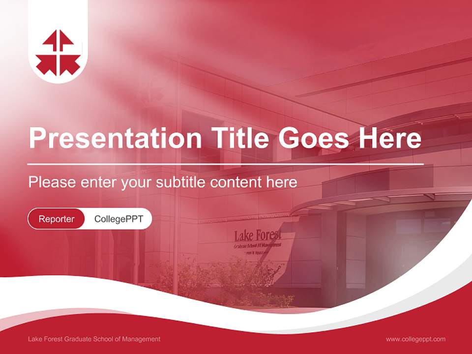 Lake Forest Graduate School of Management Lecture Sharing and Networking Event PPT Template4:3 ratio PPT effect preview image4