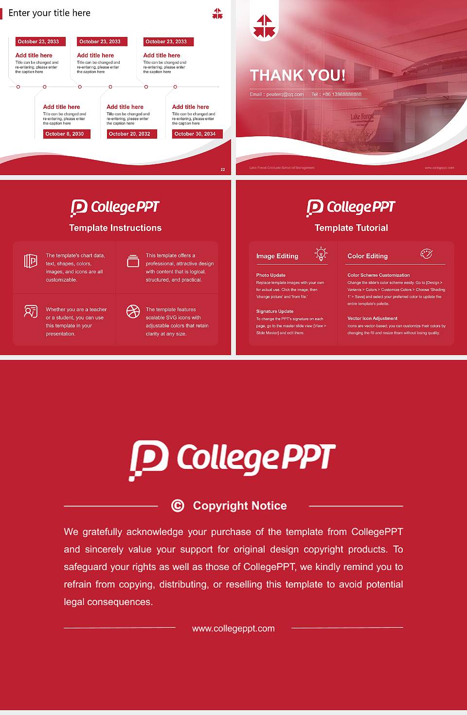 Lake Forest Graduate School of Management Lecture Sharing and Networking Event PPT Template4:3 ratio PPT effect preview image4