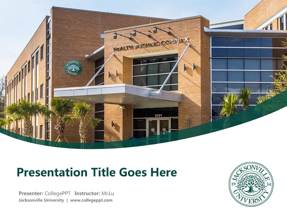 Jacksonville University Course/Courseware Creation PPT Template4:3 ratio PPT effect preview image5