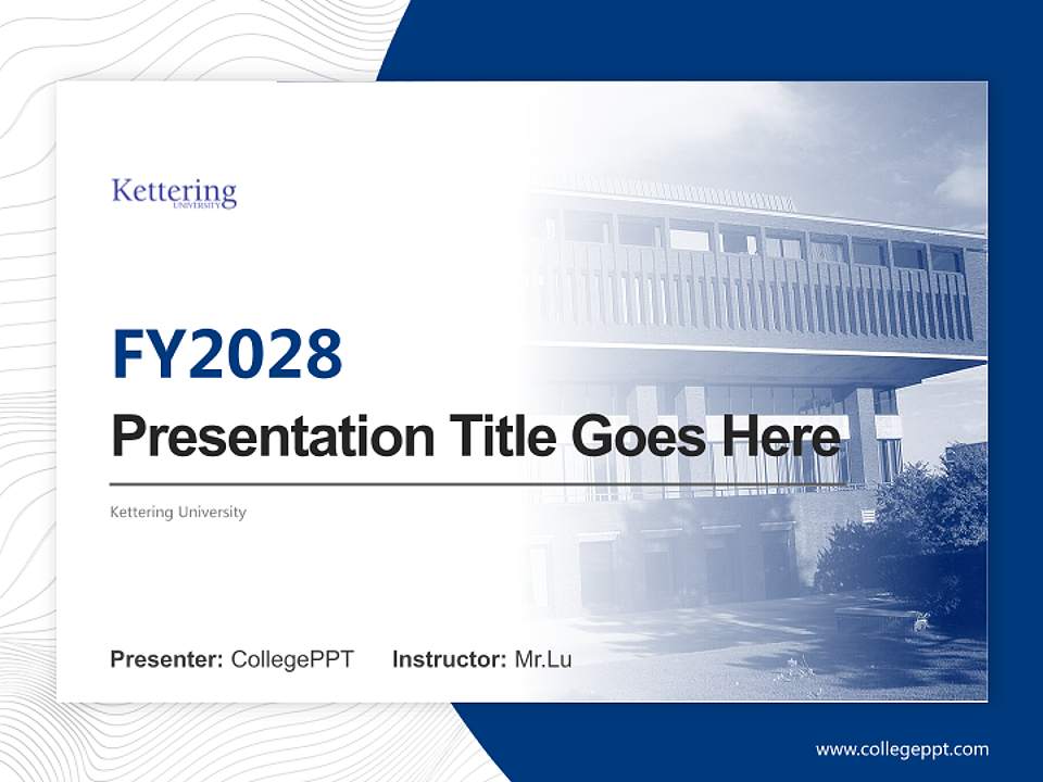 Kettering University Academic Presentation/Research Findings Report PPT Template4:3 ratio PPT effect preview image5