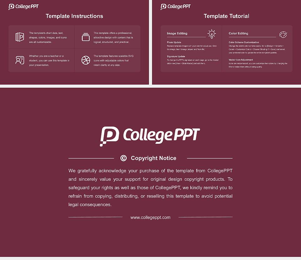 Iona College Course/Courseware Creation PPT Template16:9 ratio PPT effect preview image5