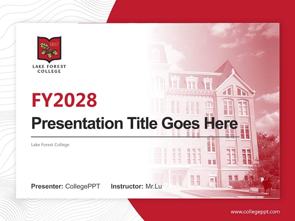 Lake Forest College Academic Presentation/Research Findings Report PPT Template4:3 ratio PPT effect preview image5