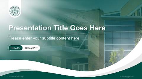 Jacksonville University Lecture Sharing and Networking Event PPT Template