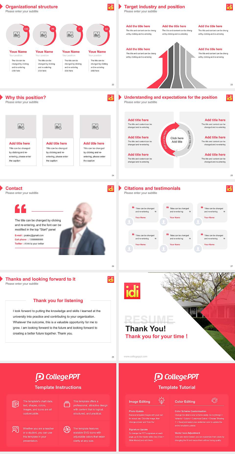 Interior Designers Institute Resume PPT Template4:3 ratio PPT effect preview image4