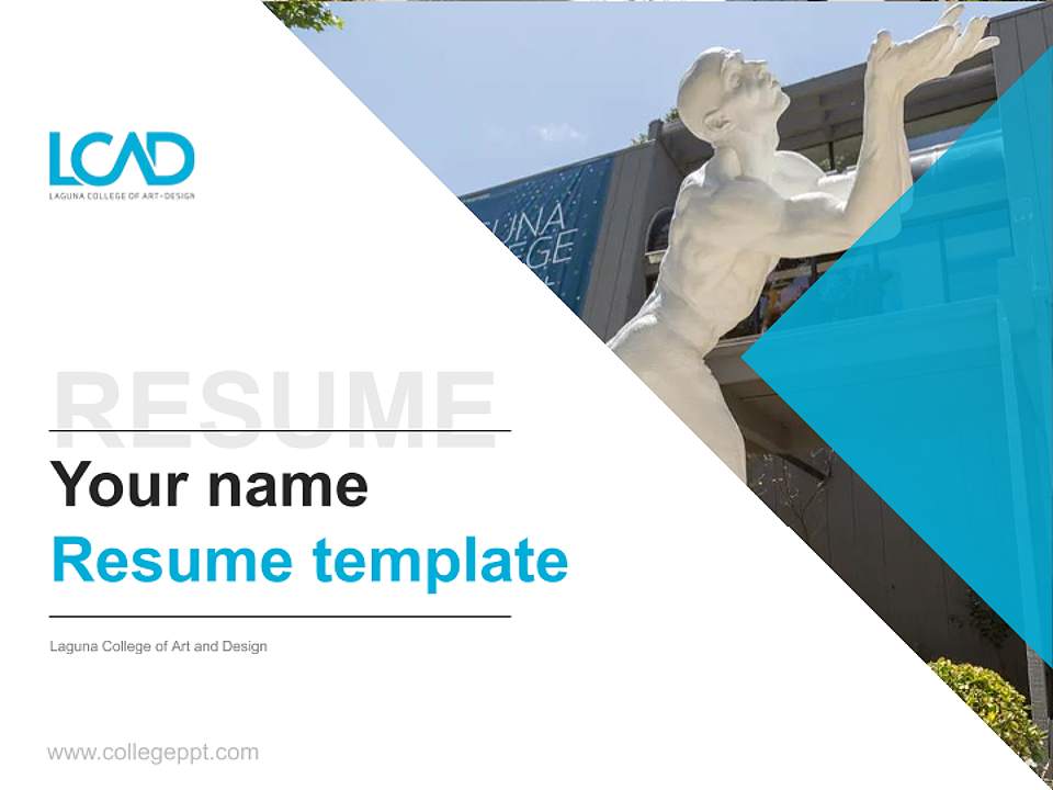 Laguna College of Art and Design Resume PPT Template4:3 ratio PPT effect preview image5