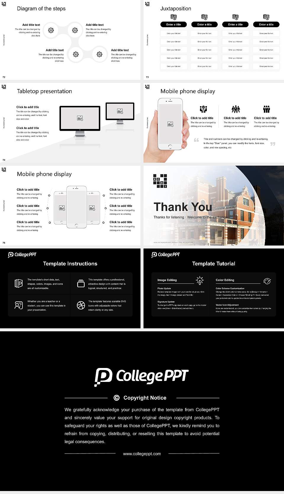 Kansas City Art Institute Competition/Entrepreneurship Contest PPT Template16:9 ratio PPT effect preview image9