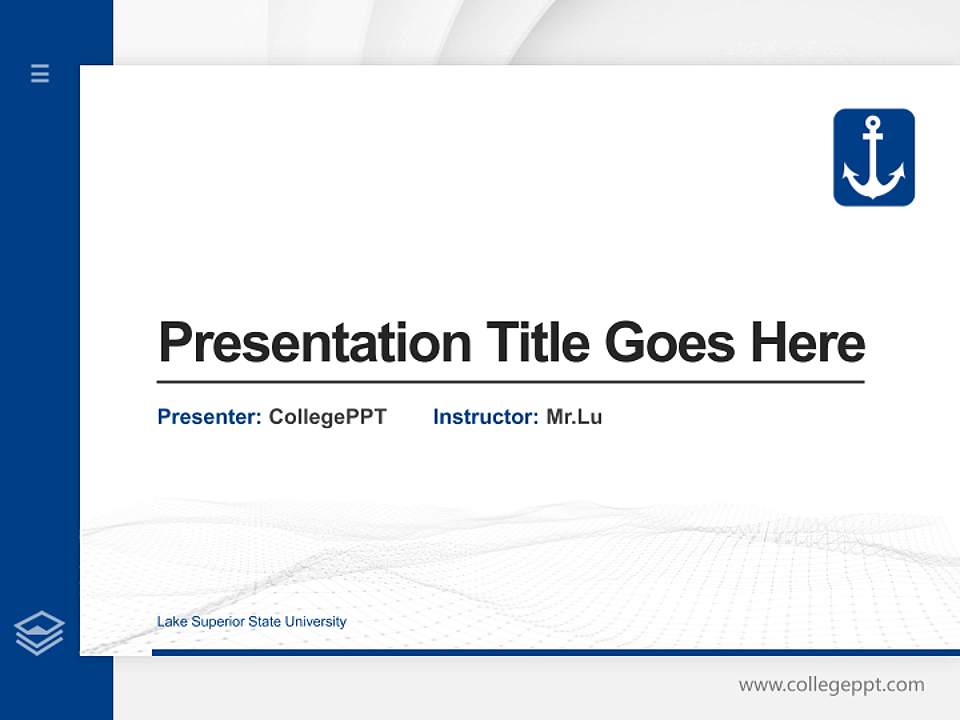 Lake Superior State University Thesis Proposal/Graduation Defense PPT Template4:3 ratio PPT effect preview image5