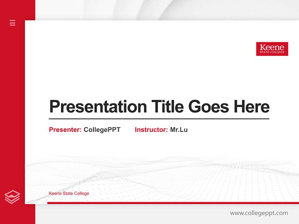 Keene State College Thesis Proposal/Graduation Defense PPT Template4:3 ratio PPT effect preview image5