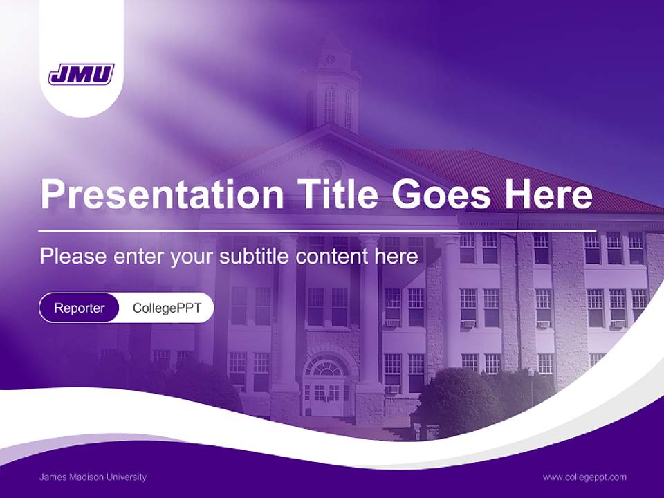 James Madison University Lecture Sharing and Networking Event PPT Template4:3 ratio PPT effect preview image4