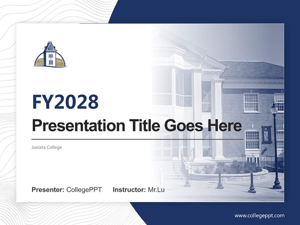 Juniata College Academic Presentation/Research Findings Report PPT Template4:3 ratio PPT effect preview image5