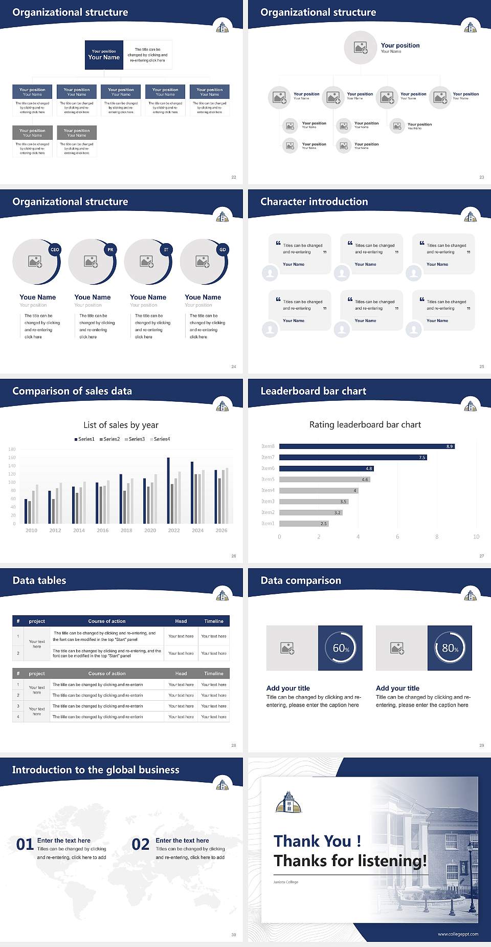 Juniata College Academic Presentation/Research Findings Report PPT Template4:3 ratio PPT effect preview image4