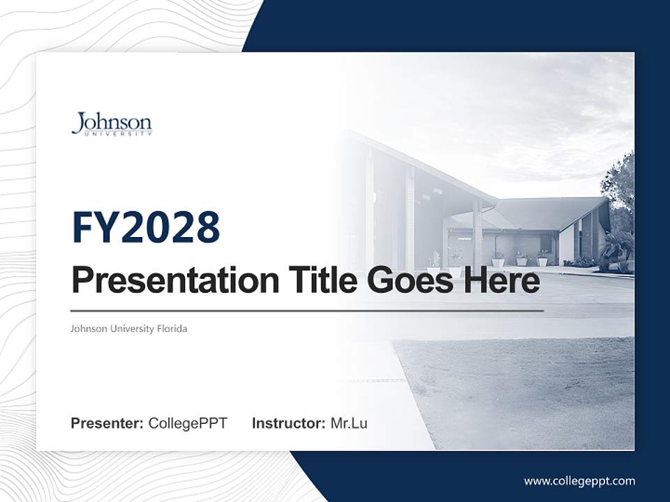 Johnson University Florida Academic Presentation/Research Findings Report PPT Template4:3 ratio PPT effect preview image5