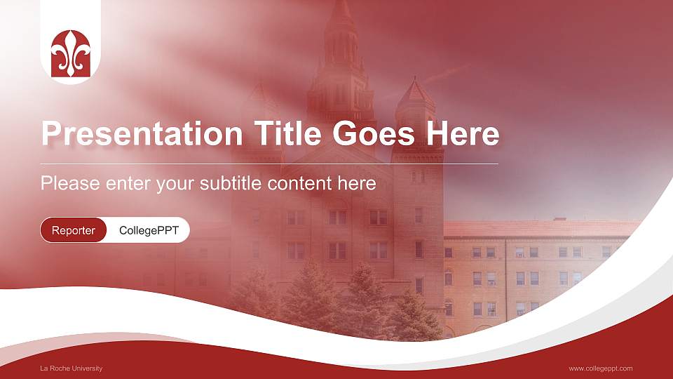 La Roche University Lecture Sharing and Networking Event PPT Template16:9 ratio PPT effect preview image
